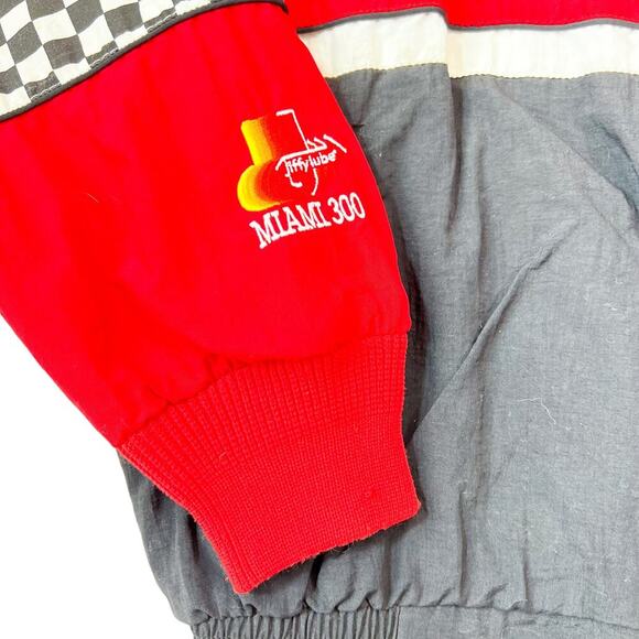 Vintage 90's Jiffy Lube Nascar Racing Jacket Windbreaker Size L - Picture 2 of 6